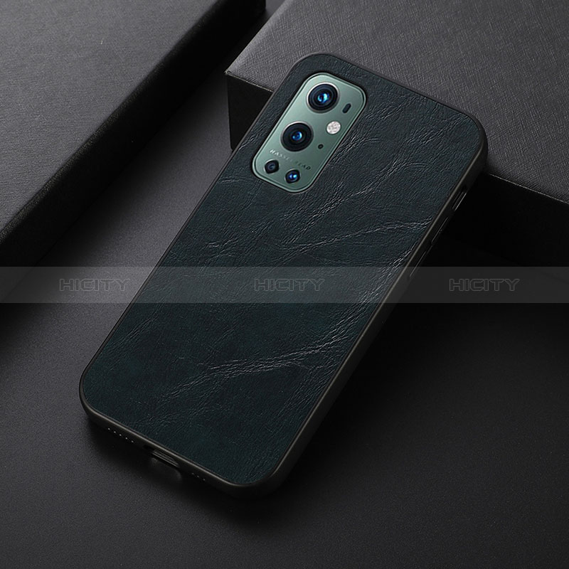 Funda Lujo Cuero Carcasa B07H para OnePlus 9 Pro 5G Azul