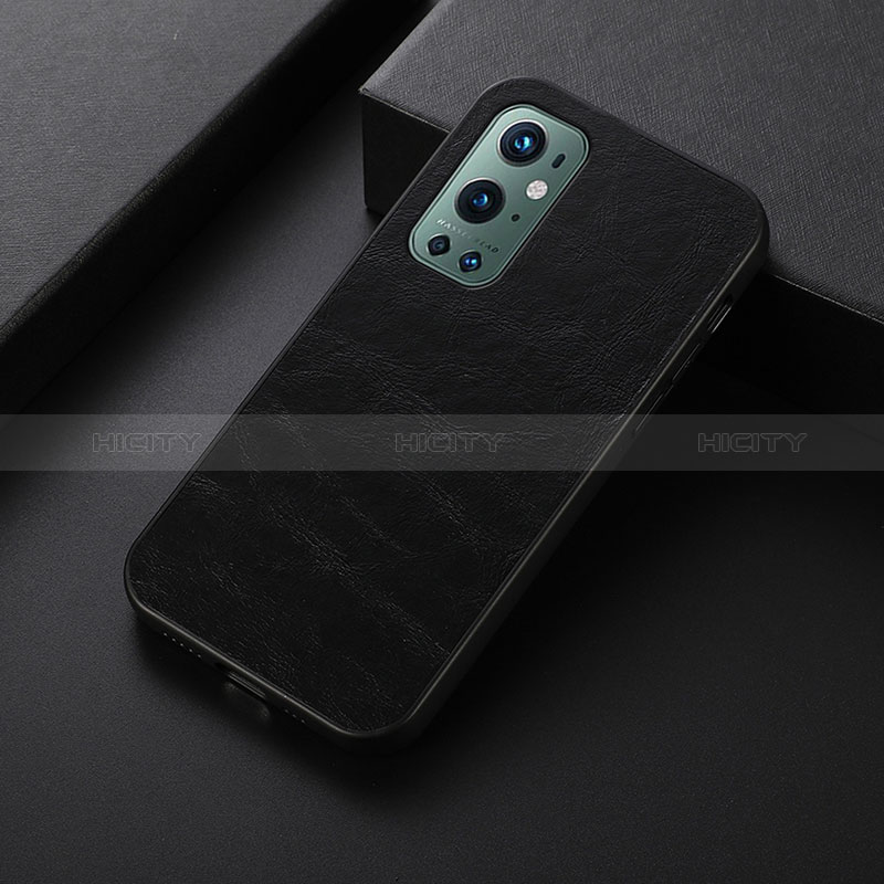 Funda Lujo Cuero Carcasa B07H para OnePlus 9 Pro 5G Negro