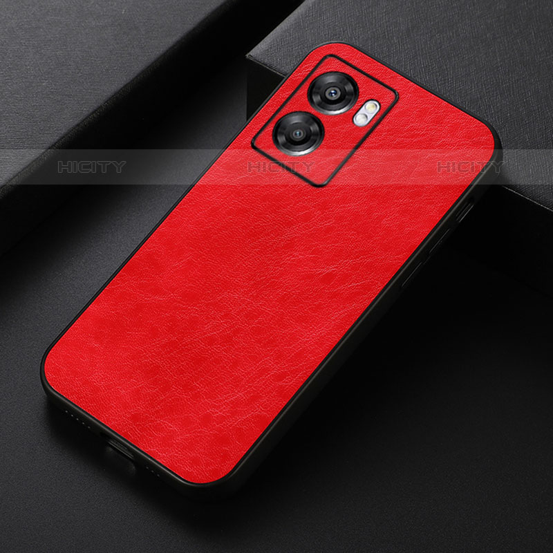 Funda Lujo Cuero Carcasa B07H para OnePlus Nord N300 5G Rojo