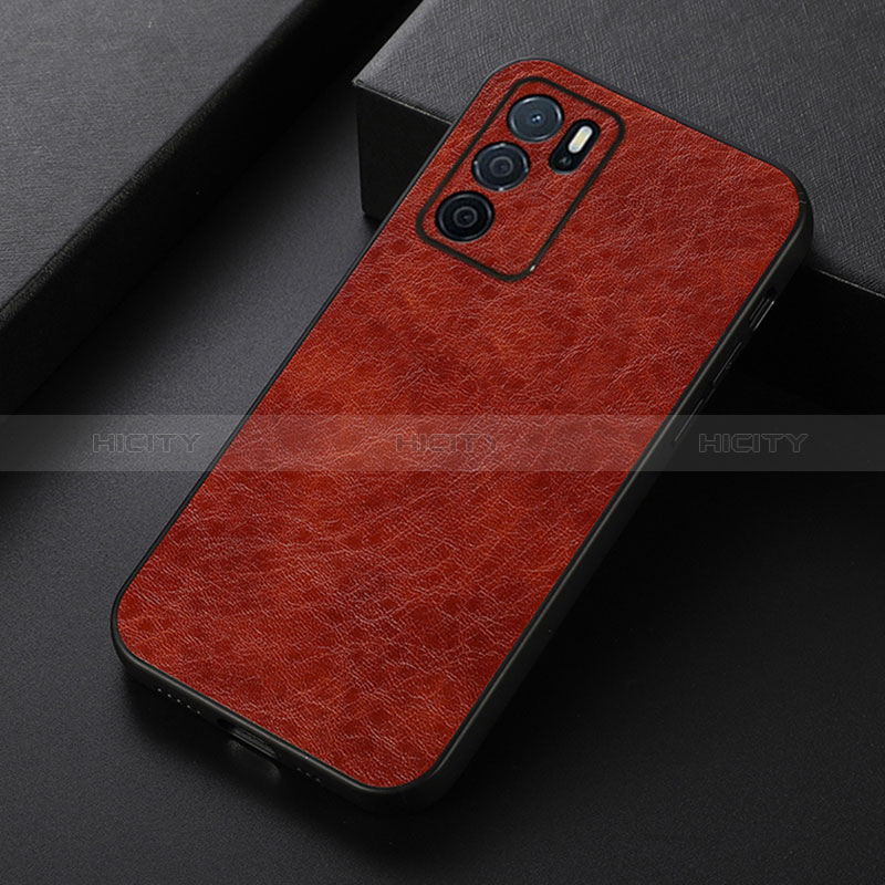 Funda Lujo Cuero Carcasa B07H para Oppo A16 Marron