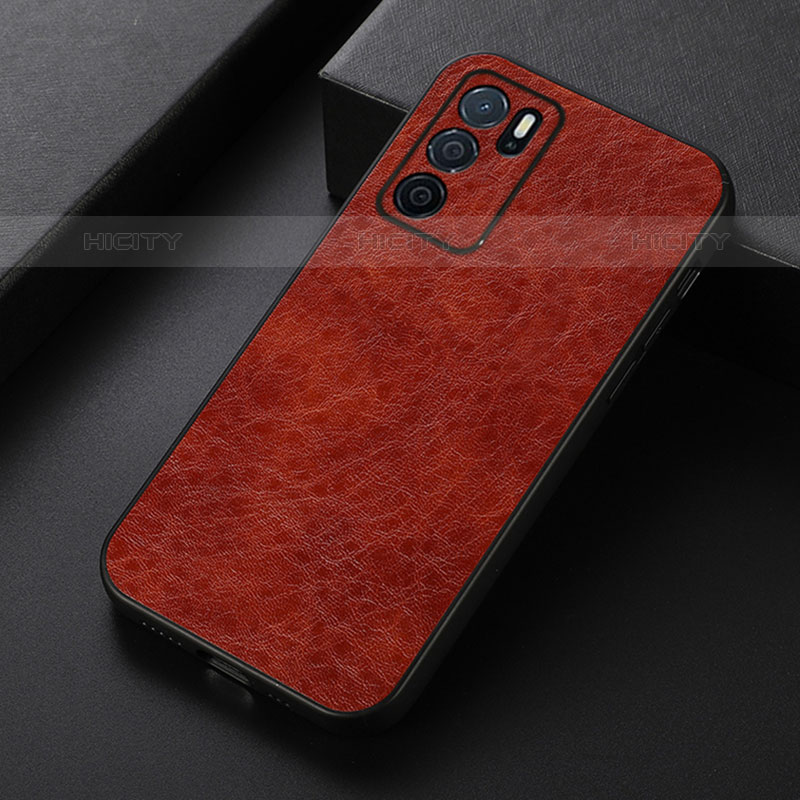 Funda Lujo Cuero Carcasa B07H para Oppo A16s Marron