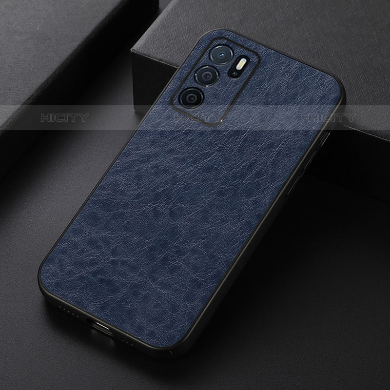 Funda Lujo Cuero Carcasa B07H para Oppo A54s Azul