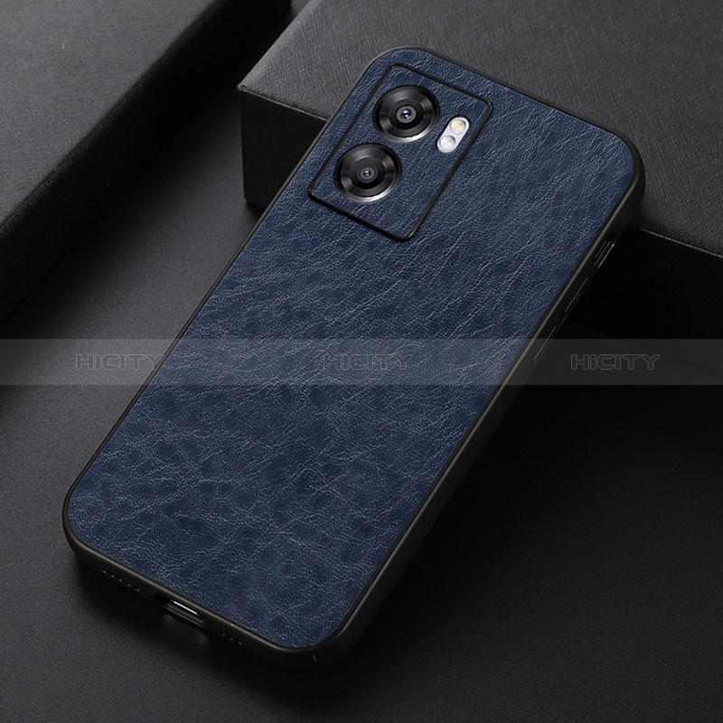 Funda Lujo Cuero Carcasa B07H para Oppo A56S 5G Azul