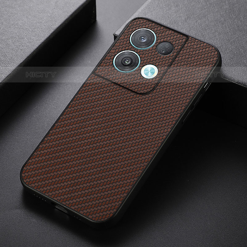 Funda Lujo Cuero Carcasa B07H para Oppo Reno8 Pro 5G Marron