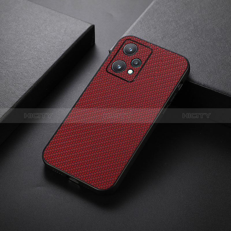 Funda Lujo Cuero Carcasa B07H para Realme 9 5G Rojo