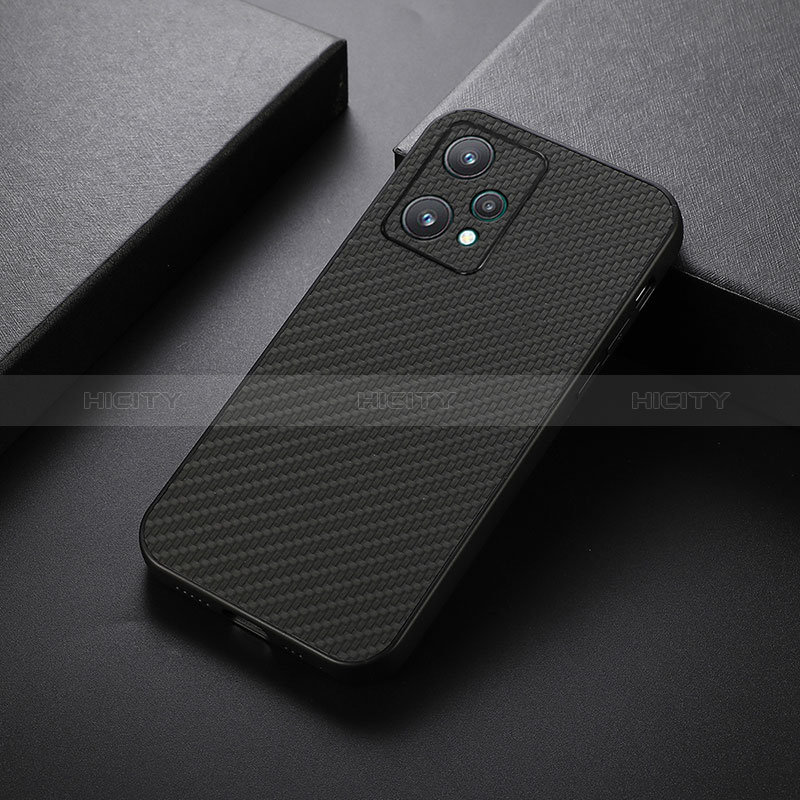 Funda Lujo Cuero Carcasa B07H para Realme Q5 5G Negro