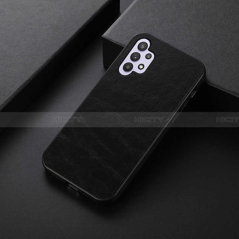 Funda Lujo Cuero Carcasa B07H para Samsung Galaxy A32 4G Negro