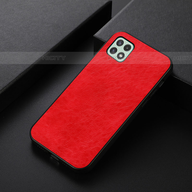 Funda Lujo Cuero Carcasa B07H para Samsung Galaxy F42 5G Rojo