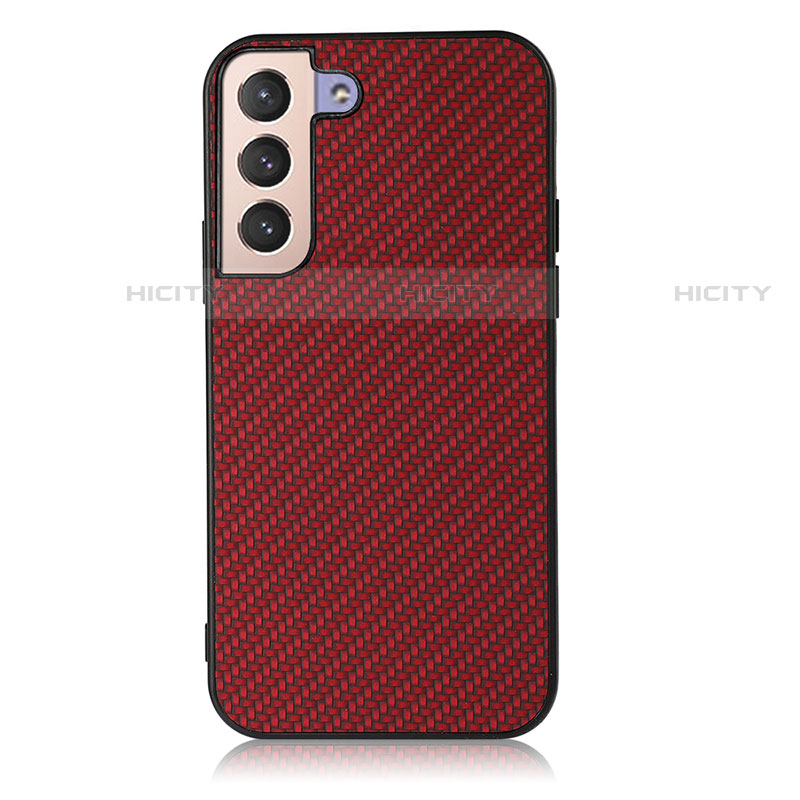 Funda Lujo Cuero Carcasa B07H para Samsung Galaxy S21 FE 5G Rojo