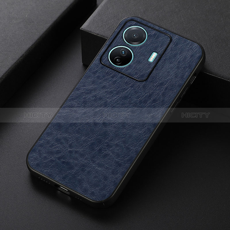 Funda Lujo Cuero Carcasa B07H para Vivo T1 5G Azul