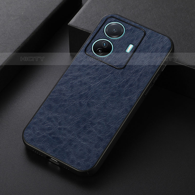 Funda Lujo Cuero Carcasa B07H para Vivo T1 Pro 5G Azul