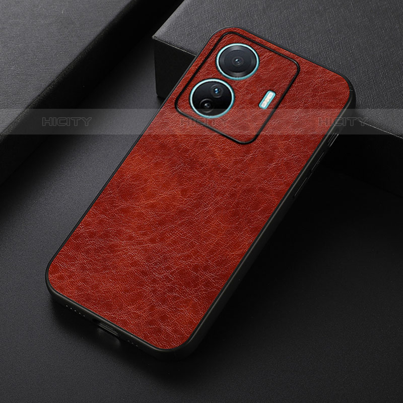 Funda Lujo Cuero Carcasa B07H para Vivo T1 Pro 5G Marron