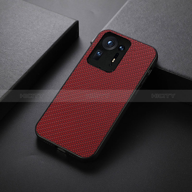 Funda Lujo Cuero Carcasa B07H para Xiaomi Mi Mix 4 5G Rojo