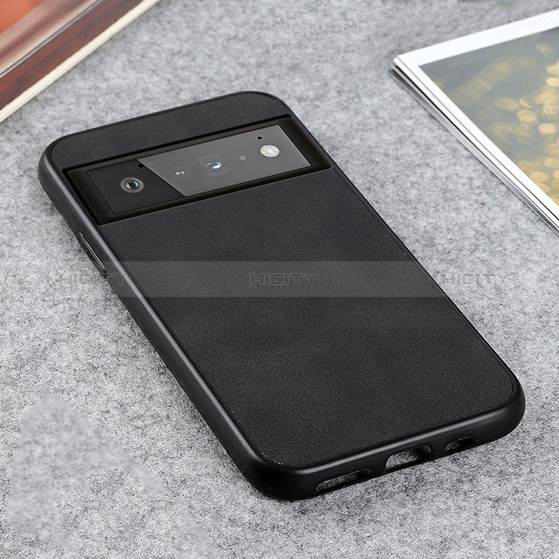 Funda Lujo Cuero Carcasa B08H para Google Pixel 6 5G Negro