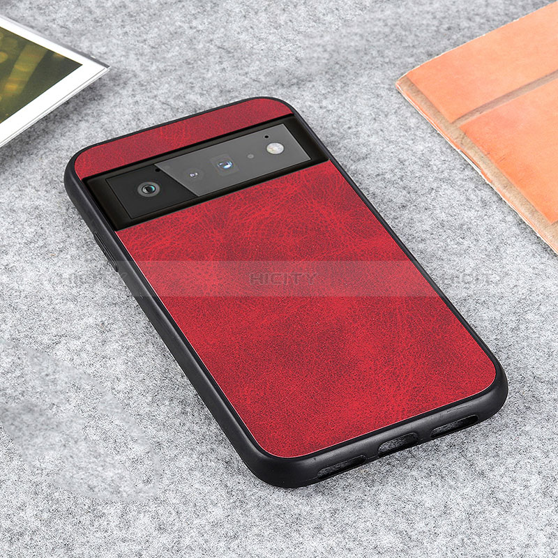 Funda Lujo Cuero Carcasa B08H para Google Pixel 6 5G Rojo