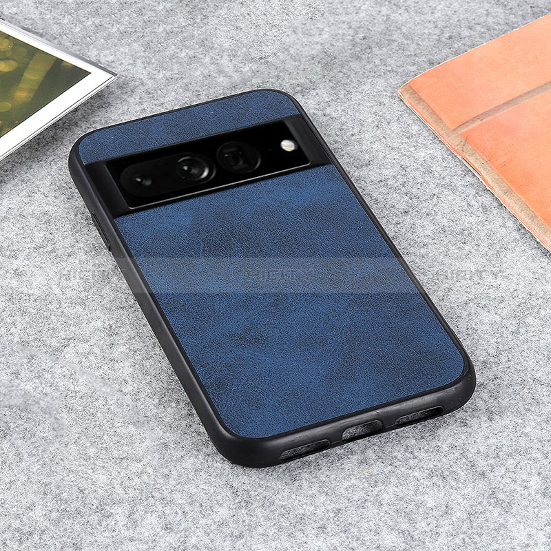 Funda Lujo Cuero Carcasa B08H para Google Pixel 7 Pro 5G Azul