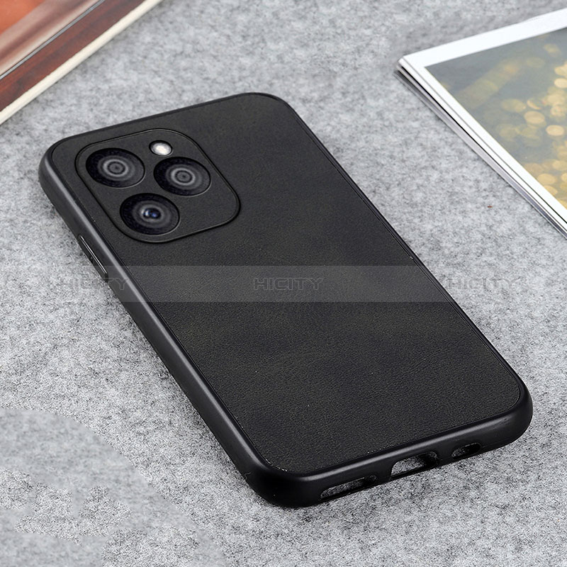 Funda Lujo Cuero Carcasa B08H para Huawei Honor 60 SE 5G Negro