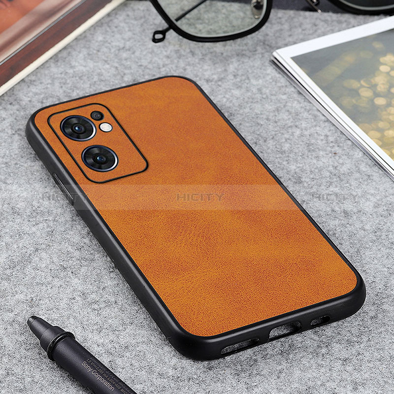 Funda Lujo Cuero Carcasa B08H para OnePlus Nord CE 2 5G Marron