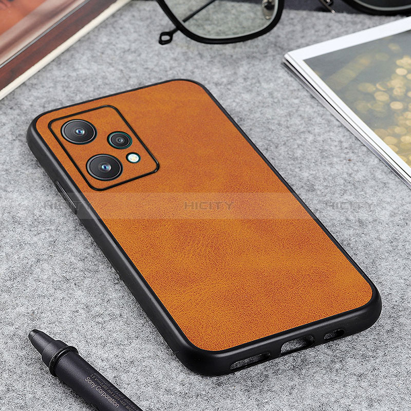 Funda Lujo Cuero Carcasa B08H para Realme 9 5G Marron