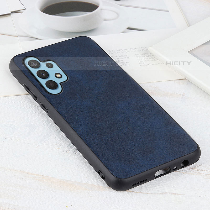 Funda Lujo Cuero Carcasa B08H para Samsung Galaxy M32 5G Azul