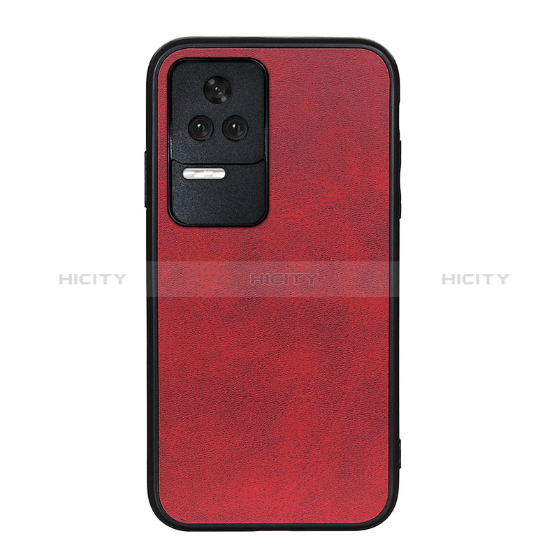 Funda Lujo Cuero Carcasa B08H para Xiaomi Poco F4 5G Rojo