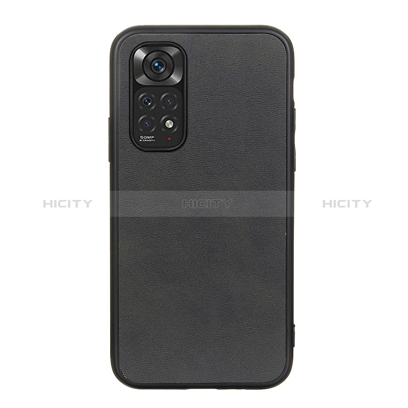 Funda Lujo Cuero Carcasa B08H para Xiaomi Redmi Note 11 4G (2022) Negro