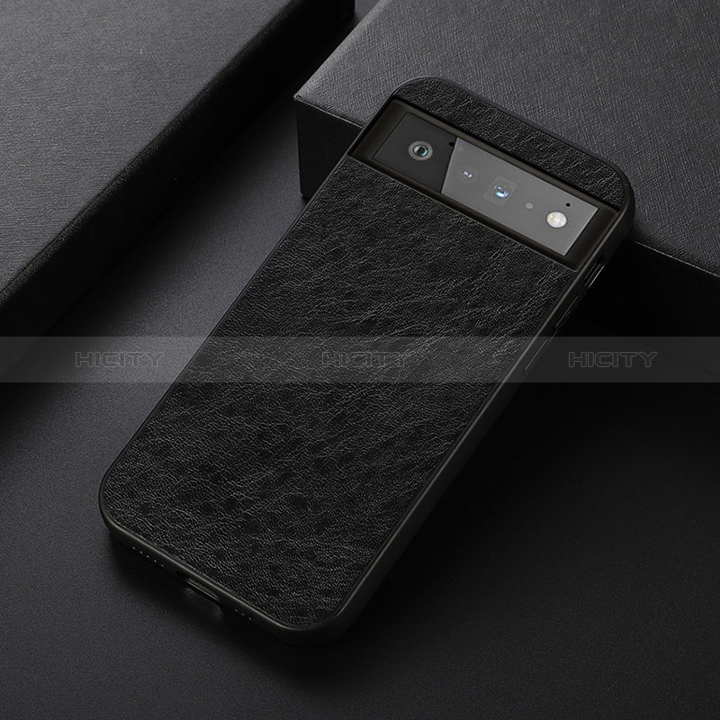 Funda Lujo Cuero Carcasa B09H para Google Pixel 6 5G Negro