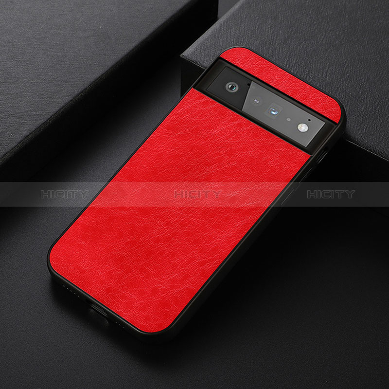 Funda Lujo Cuero Carcasa B09H para Google Pixel 6 5G Rojo