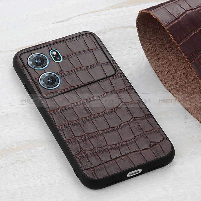 Funda Lujo Cuero Carcasa B09H para Oppo K10 5G Marron