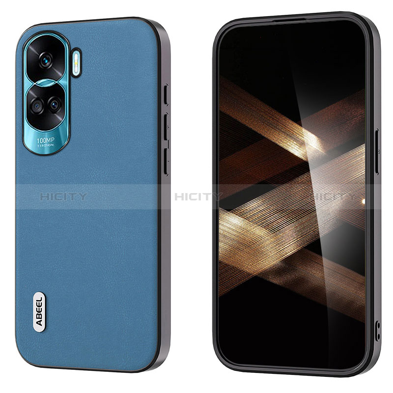 Funda Lujo Cuero Carcasa BH1 para Huawei Honor 90 Lite 5G Azul