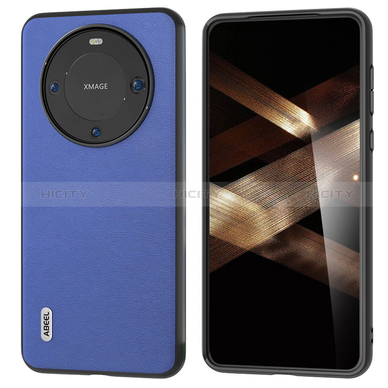 Funda Lujo Cuero Carcasa BH1 para Huawei Mate 60 Pro+ Plus Azul Real