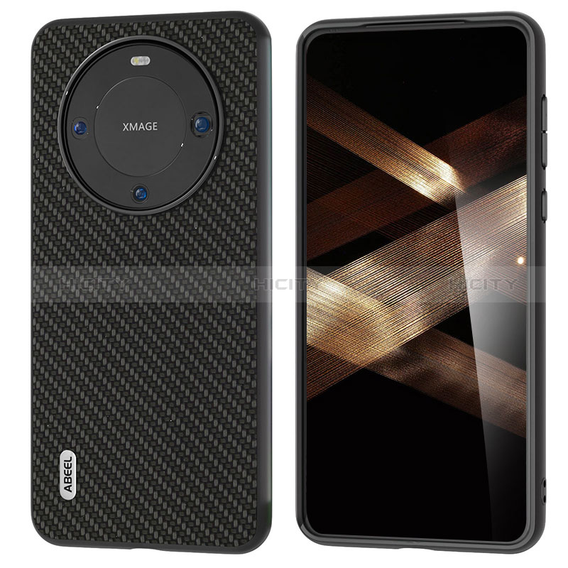 Funda Lujo Cuero Carcasa BH3 para Huawei Mate 60 Pro Negro