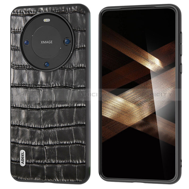 Funda Lujo Cuero Carcasa BH4 para Huawei Mate 60 Negro