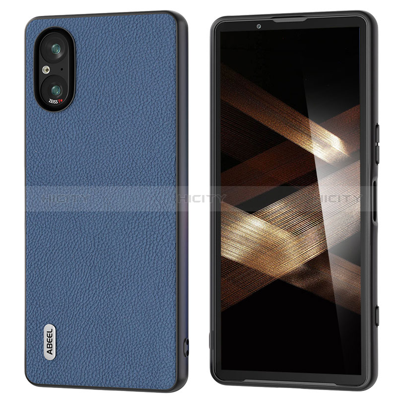 Funda Lujo Cuero Carcasa BH4 para Sony Xperia 5 V Azul