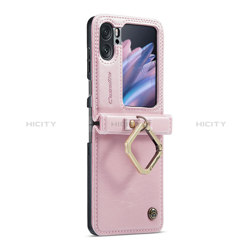 Funda Lujo Cuero Carcasa C01S para Oppo Find N2 Flip 5G