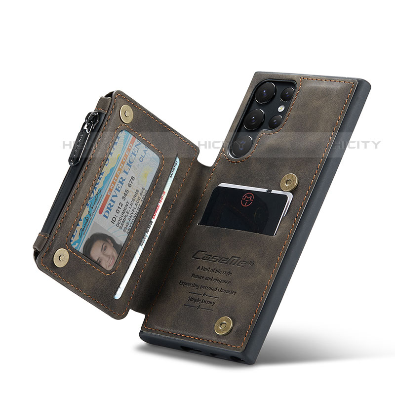 Funda Lujo Cuero Carcasa C01S para Samsung Galaxy S22 Ultra 5G