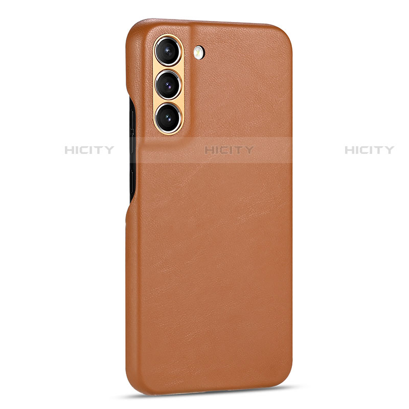 Funda Lujo Cuero Carcasa C05 para Samsung Galaxy S22 Plus 5G Marron