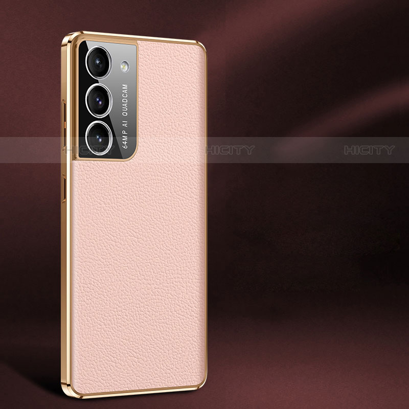 Funda Lujo Cuero Carcasa C10 para Samsung Galaxy S21 Plus 5G Oro Rosa