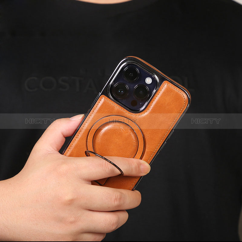 Funda Lujo Cuero Carcasa con Mag-Safe Magnetic JD1 para Apple iPhone 15 Pro