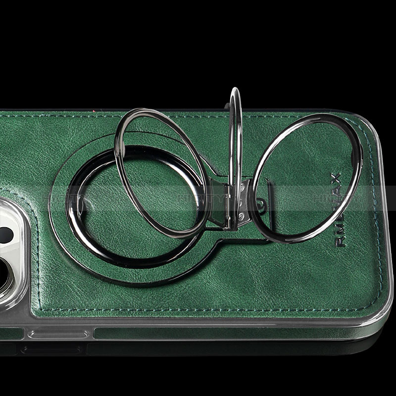 Funda Lujo Cuero Carcasa con Mag-Safe Magnetic JD1 para Apple iPhone 15 Pro