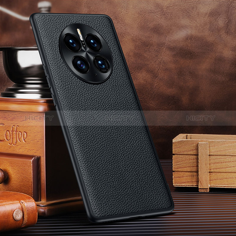 Funda Lujo Cuero Carcasa DL1 para Huawei Mate 50 Pro Negro