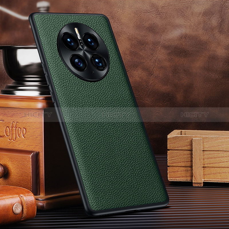 Funda Lujo Cuero Carcasa DL1 para Huawei Mate 50 Pro Verde