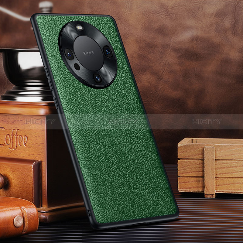 Funda Lujo Cuero Carcasa DL1 para Huawei Mate 60 Pro+ Plus Verde