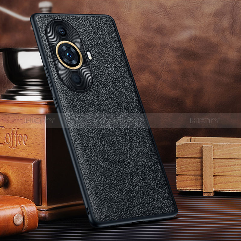 Funda Lujo Cuero Carcasa DL1 para Huawei Nova 11 Negro