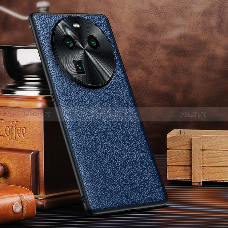 Funda Lujo Cuero Carcasa DL1 para Oppo Find X6 5G Azul