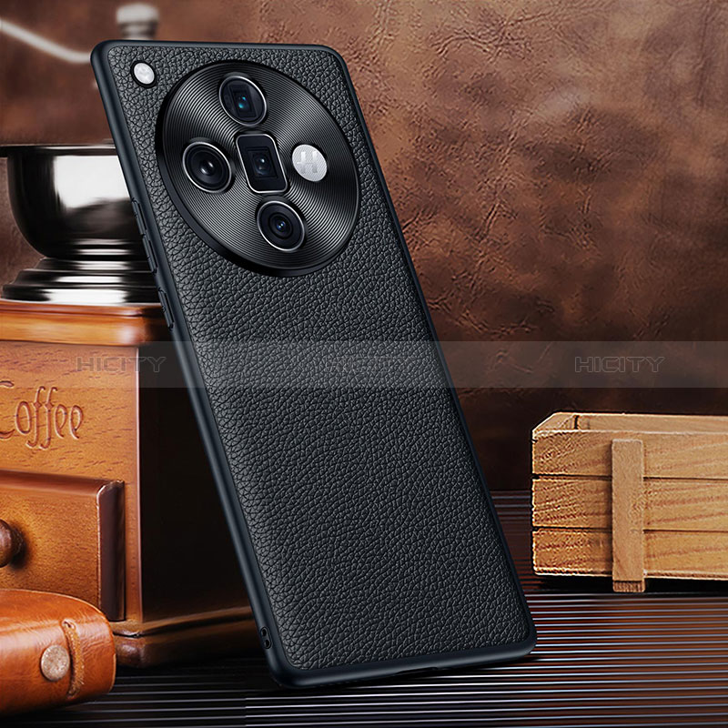 Funda Lujo Cuero Carcasa DL1 para Oppo Find X7 Ultra 5G Negro