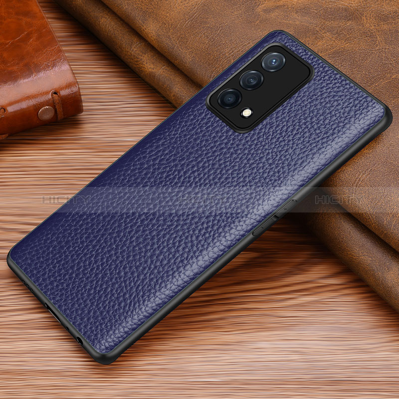 Funda Lujo Cuero Carcasa DL1 para Oppo K9 5G Azul