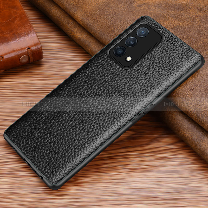 Funda Lujo Cuero Carcasa DL1 para Oppo K9 5G Negro