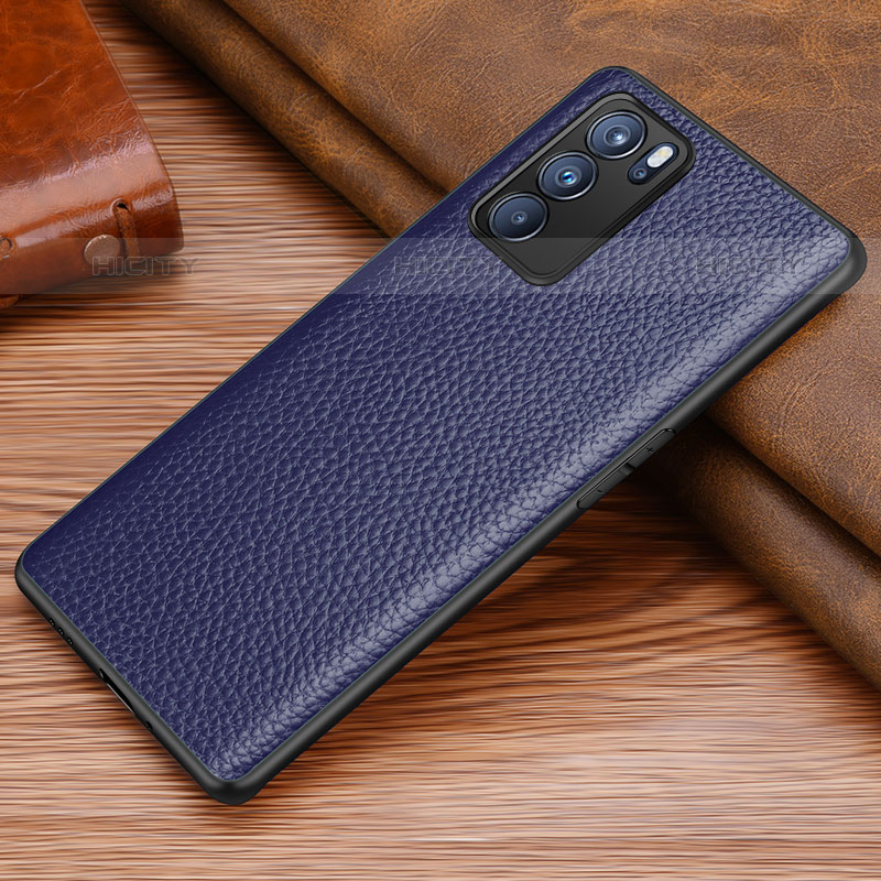 Funda Lujo Cuero Carcasa DL1 para Oppo Reno6 Pro 5G India