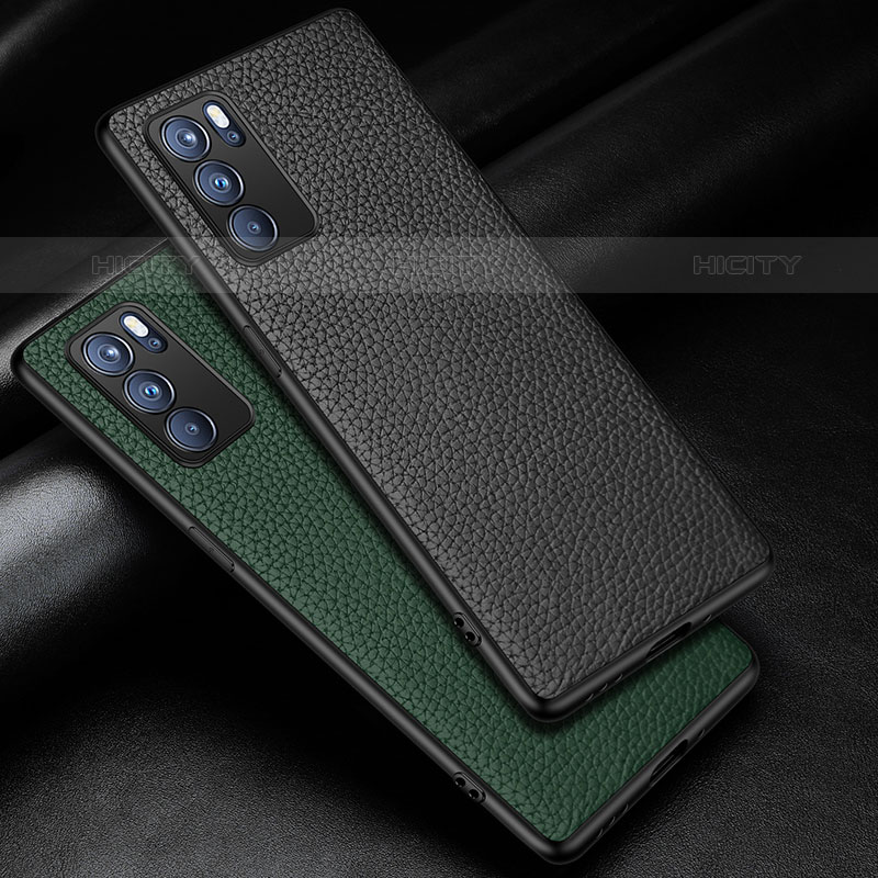 Funda Lujo Cuero Carcasa DL1 para Oppo Reno6 Pro 5G India